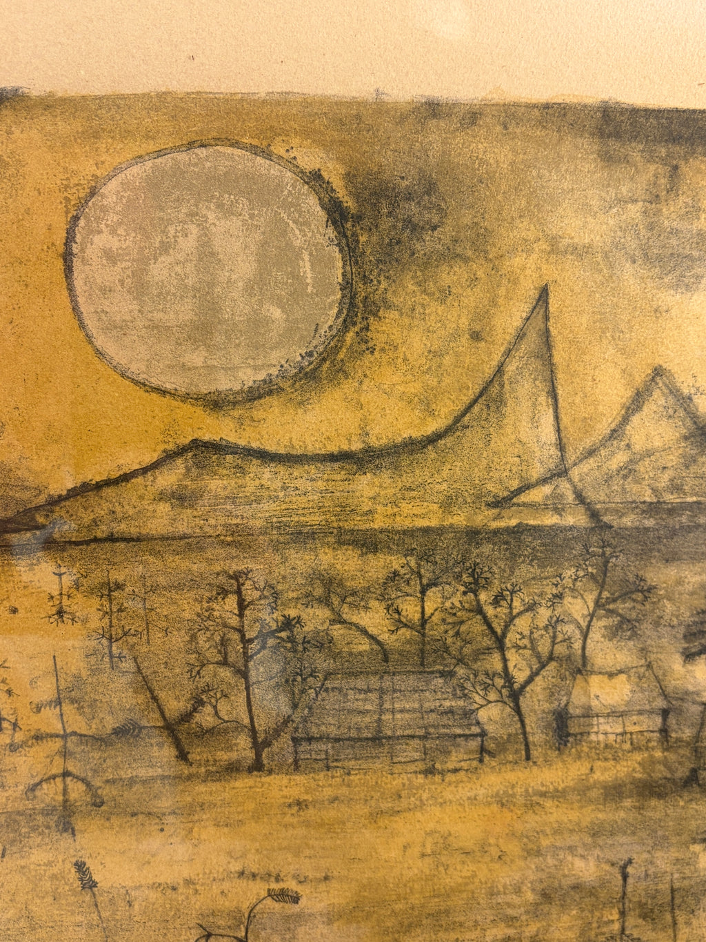 Color lithograph landscape by Zao Wou-Ki