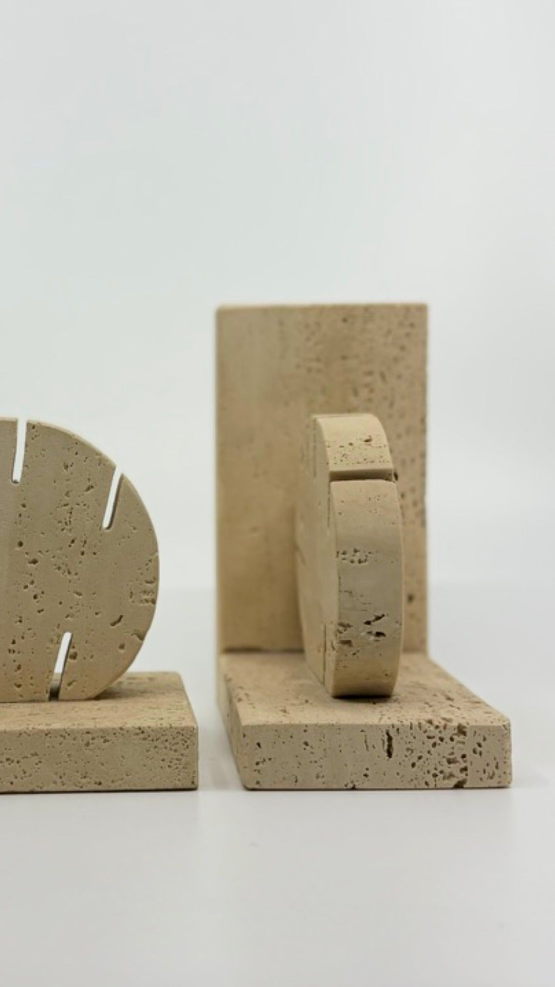 Travertine bookends by Fratelli Mavelli