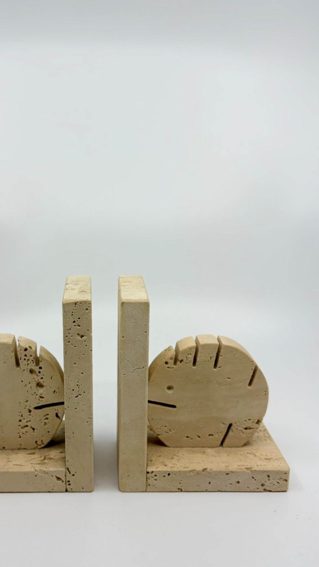 Travertine bookends by Fratelli Mavelli
