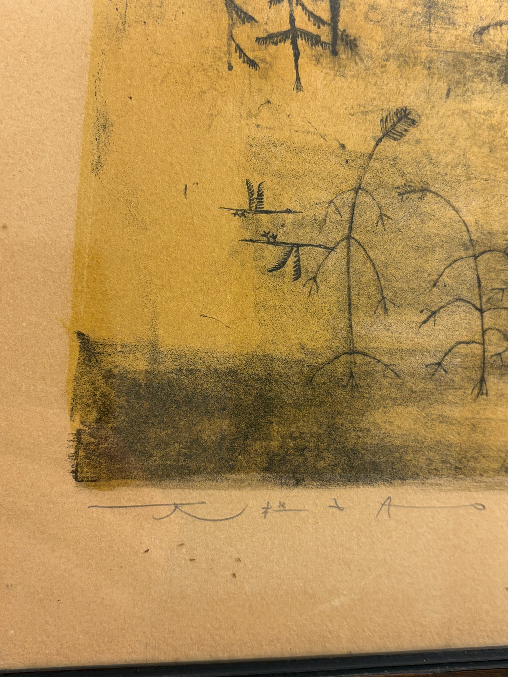 Color lithograph landscape by Zao Wou-Ki