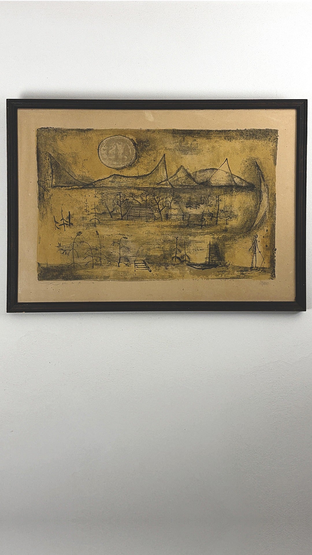 Color lithograph landscape by Zao Wou-Ki