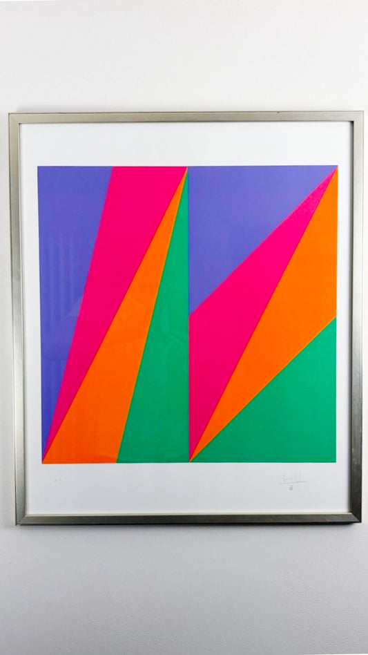 Variation in three colors, lithograph by Max Bill