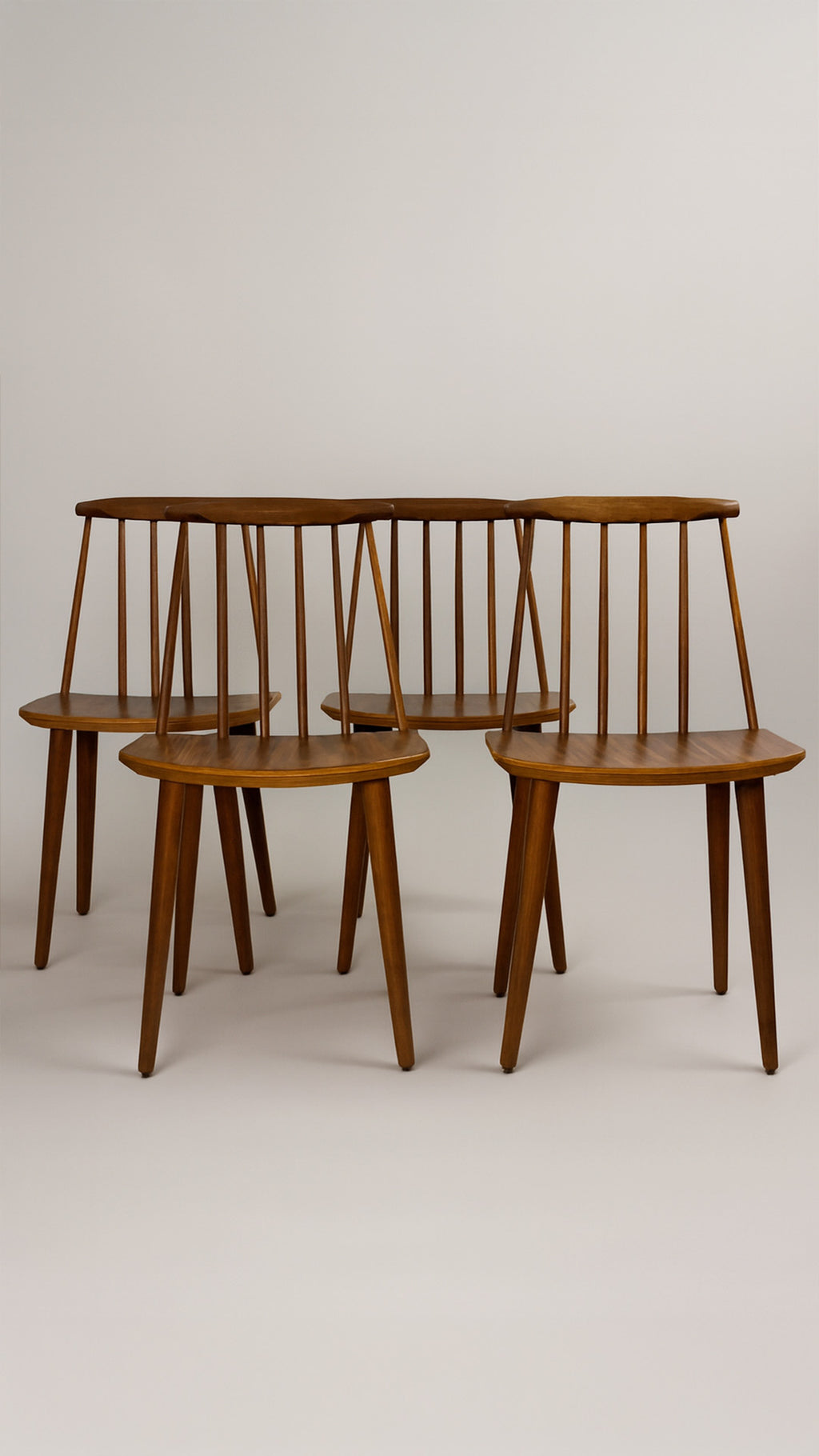 Vier Stühle Modell J77 von Folke Plasson