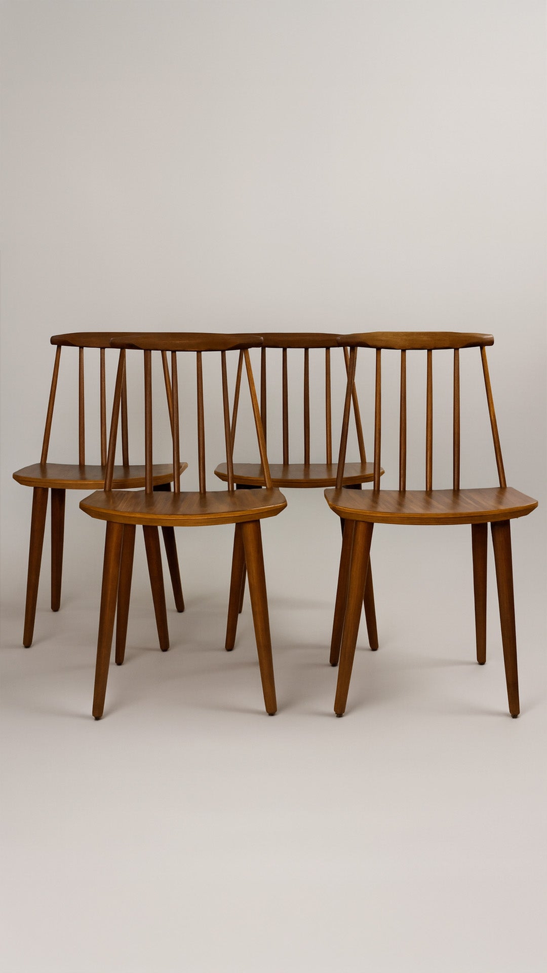 Vier Stühle Modell J77 von Folke Plasson