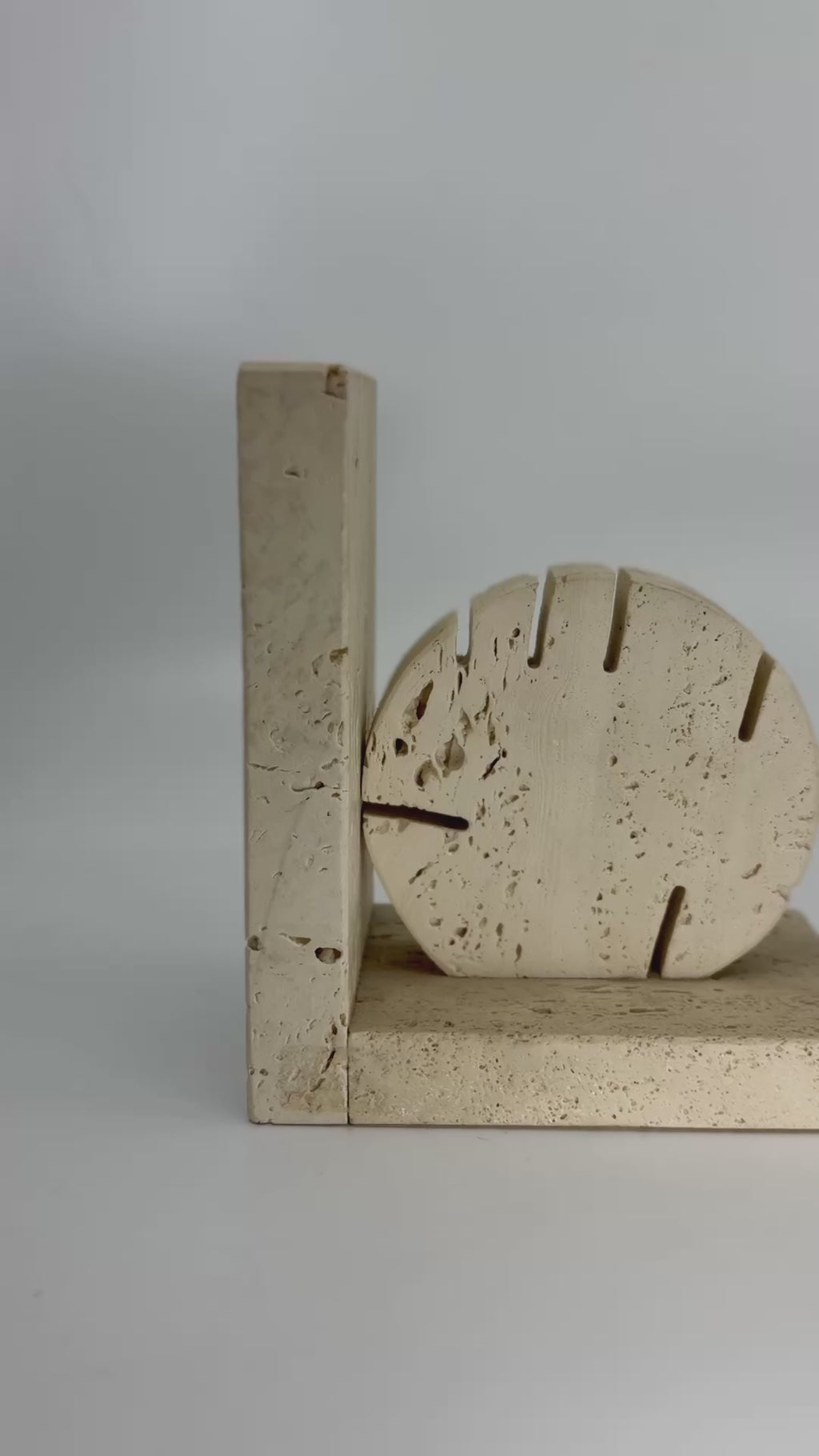 Travertine bookends by Fratelli Mavelli